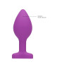 Ouch! Plug Bijou Anal silicone Heart Violet 6 x 2.8 cm